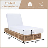 Outdoor All-Weather Rope Lounger with Cushions