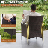 4-Piece Outdoor Rattan Wicker Patio Dining Chairs