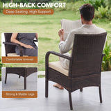 4-Piece Outdoor Rattan Wicker Patio Dining Chairs