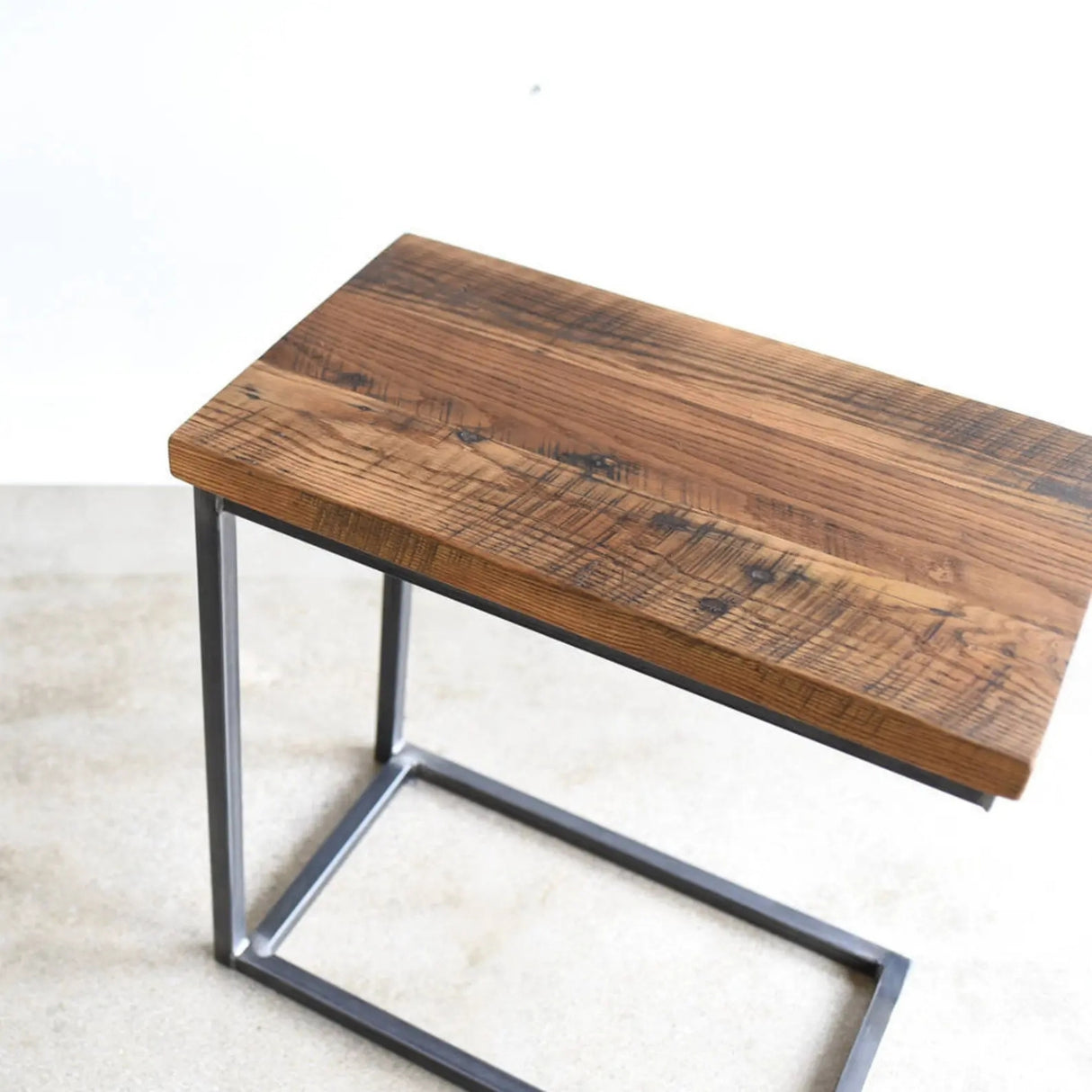 Solid Sheesham Wood C-Shape Corner Side Table