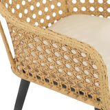 2-Piece Outdoor Rattan Wicker Patio Dining Chairs
