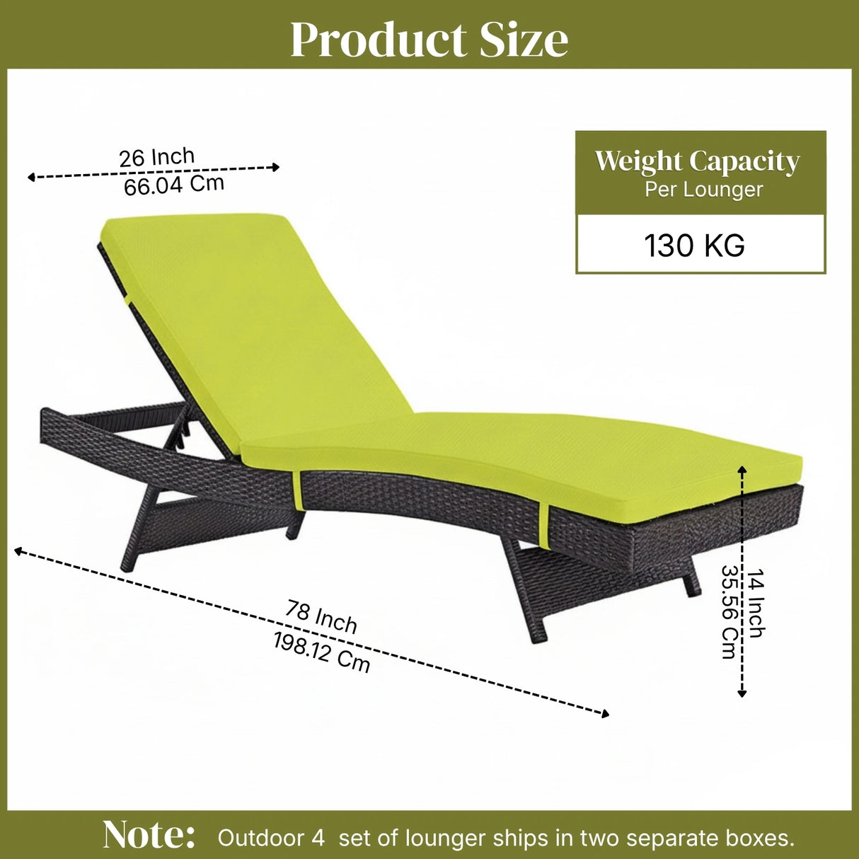 Outdoor Rattan Wicker Chaise Lounger For Poolside