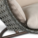 Double Seater Hanging Swing Chair (Dark Brown/Cream)