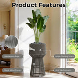 Devoko Outdoor Rope Planter Stand Set (Grey)
