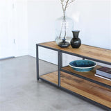 Sheesham Wood Top Open Media Console Table