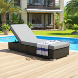 Outdoor 2-Piece Chaise Lounge Chair with Adjustable Settings and Cushions