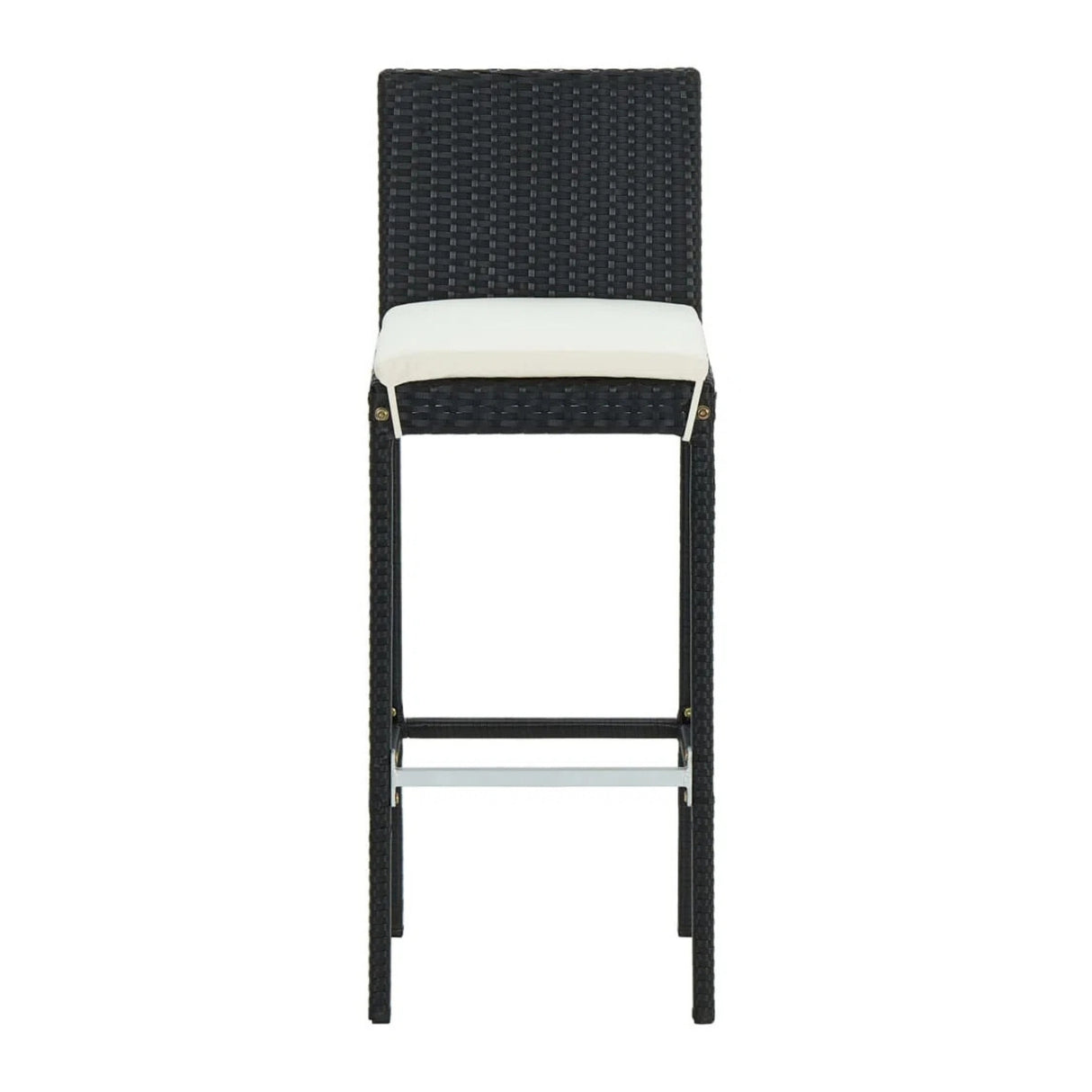 5-Piece Outdoor Rattan Wicker Bar Set with Wicker Top Table