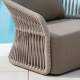 4-Piece Outdoor Braid & Rope Sofa Set (Beige & Dark Cream)