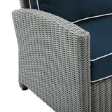 L-Shape Outdoor Wicker Sofa Set