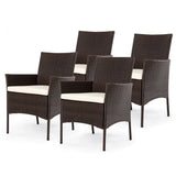 4-Piece Outdoor Rattan Wicker Patio Dining Chairs