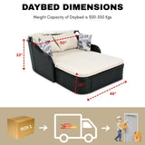 Outdoor Rattan Wicker Double Seater Canopy Daybed