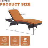 Outdoor Rattan Wicker Chaise Lounger For Poolside