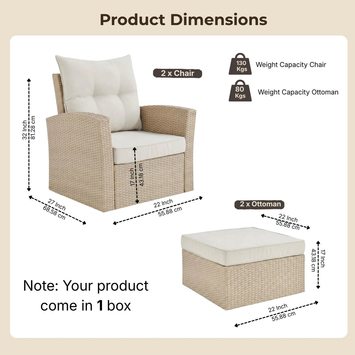 Outdoor Rattan Wicker 4-Piece Patio Sofa Set