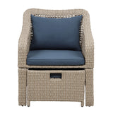 Outdoor Rattan Wicker 5 Piece Patio Sofa Set