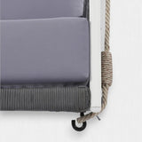 Outdoor Rope Swing 2-Person Hanging Chair, Weatherproof Porch Swing