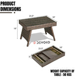 Outdoor Rattan Wicker Foldable Table