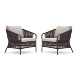 2-Piece Outdoor Rope Single Seater Sofa