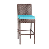 All-Weather Rattan Wicker Bar Set with High-Top Outdoor Table & Chairs
