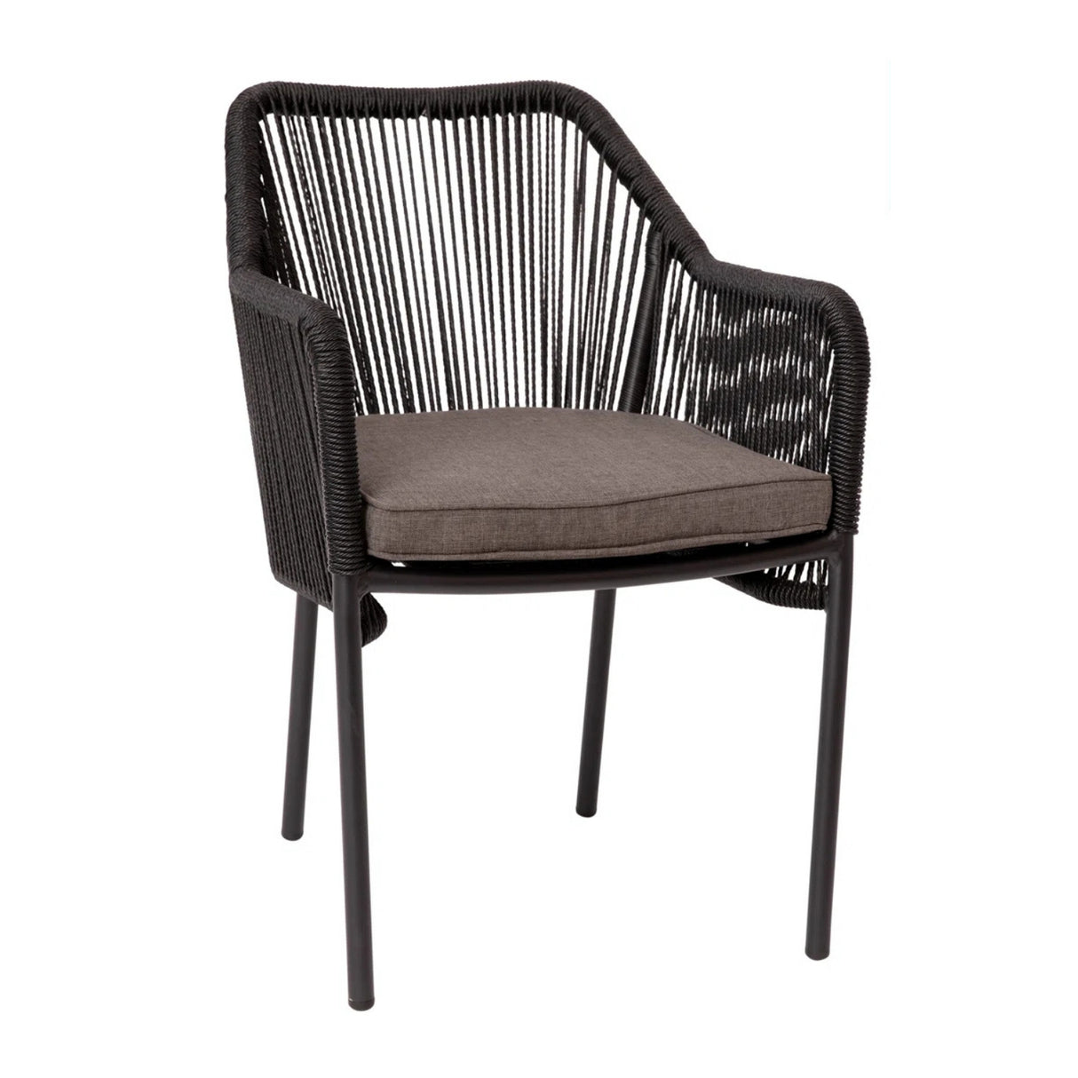 2-Piece Outdoor Rope Patio Dining Chairs