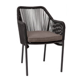 2-Piece Outdoor Rope Patio Dining Chairs