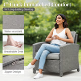 7 Piece Outdoor Wicker Conversation Furniture Set