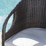5 Piece Outdoor Wicker Bar Set with High Top Table