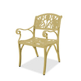 Outdoor Cast Aluminium 5-Piece Patio Bistro Set (Beige)