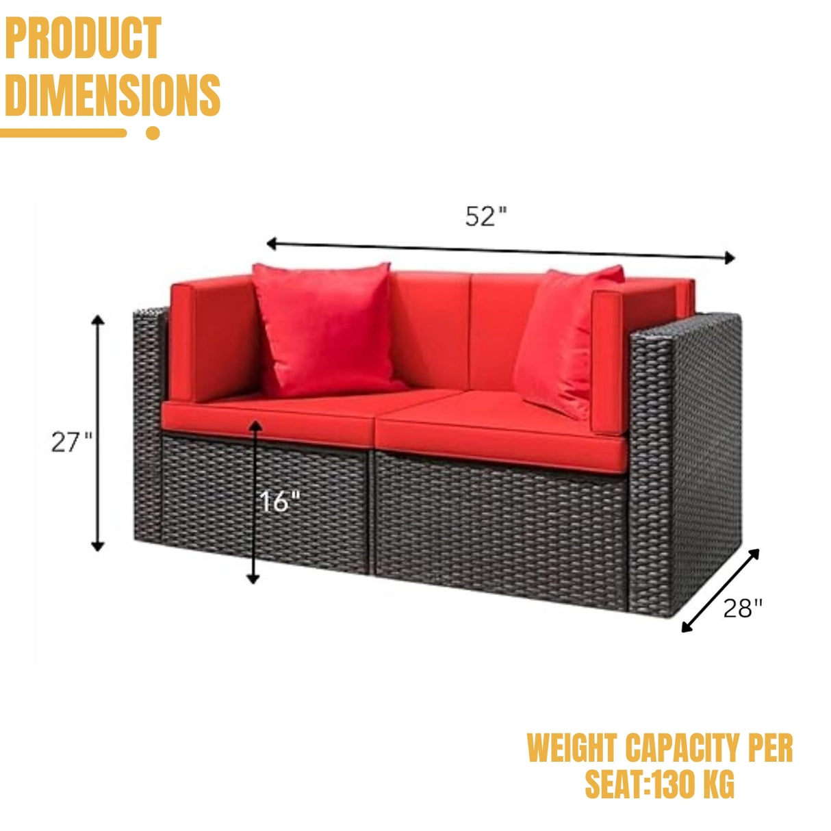 Outdoor All-Weather Rattan Wicker Single Seater Sofa