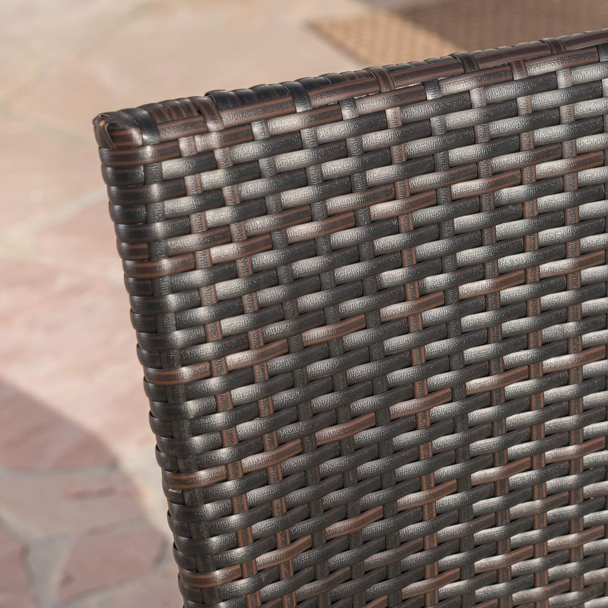 9-Piece Outdoor Stacking Wicker Square Dining Set