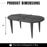 Outdoor Rattan Wicker Round Patio Table (Black)