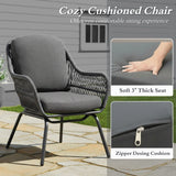3 Piece Outdoor Rope Patio Set