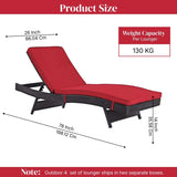 Outdoor Rattan Wicker Chaise Lounger For Poolside