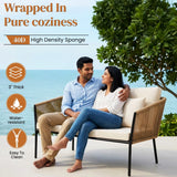 Outdoor 4 Seater Rope Sofa Set