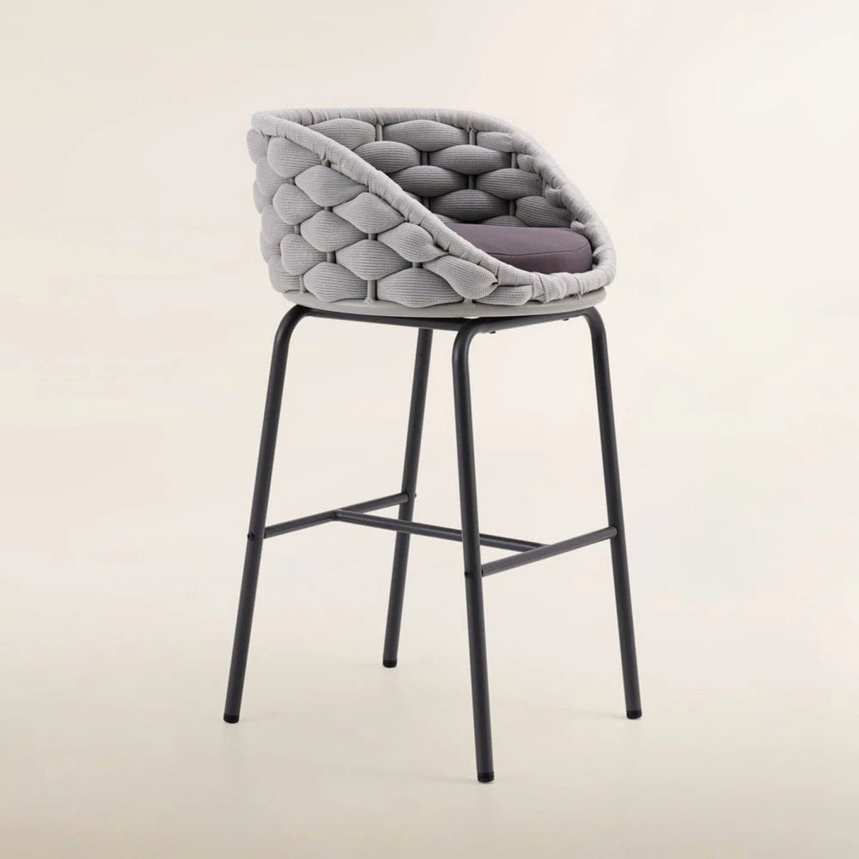 2-Piece Outdoor Rope Bar Chairs – Stylish Comfort Built to Last