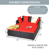 Outdoor Patio Double Seater Daybed For Garden, Poolside