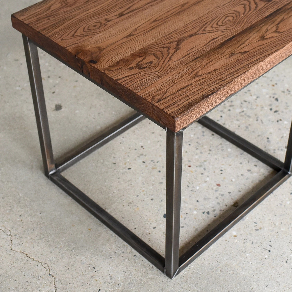 Modern Solid Sheesham Wood Top End Table
