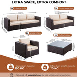 Outdoor Wicker 7-Seater Sofa Set