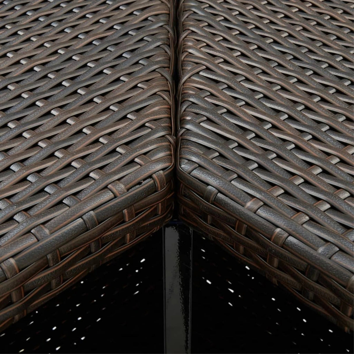 Outdoor Rattan Wicker Bar Table With Storage Selves