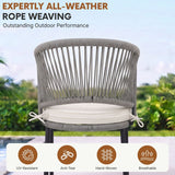4-Piece Outdoor Rope Patio Dining Chairs
