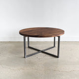 Sheesham Wood Top Round Coffee Table