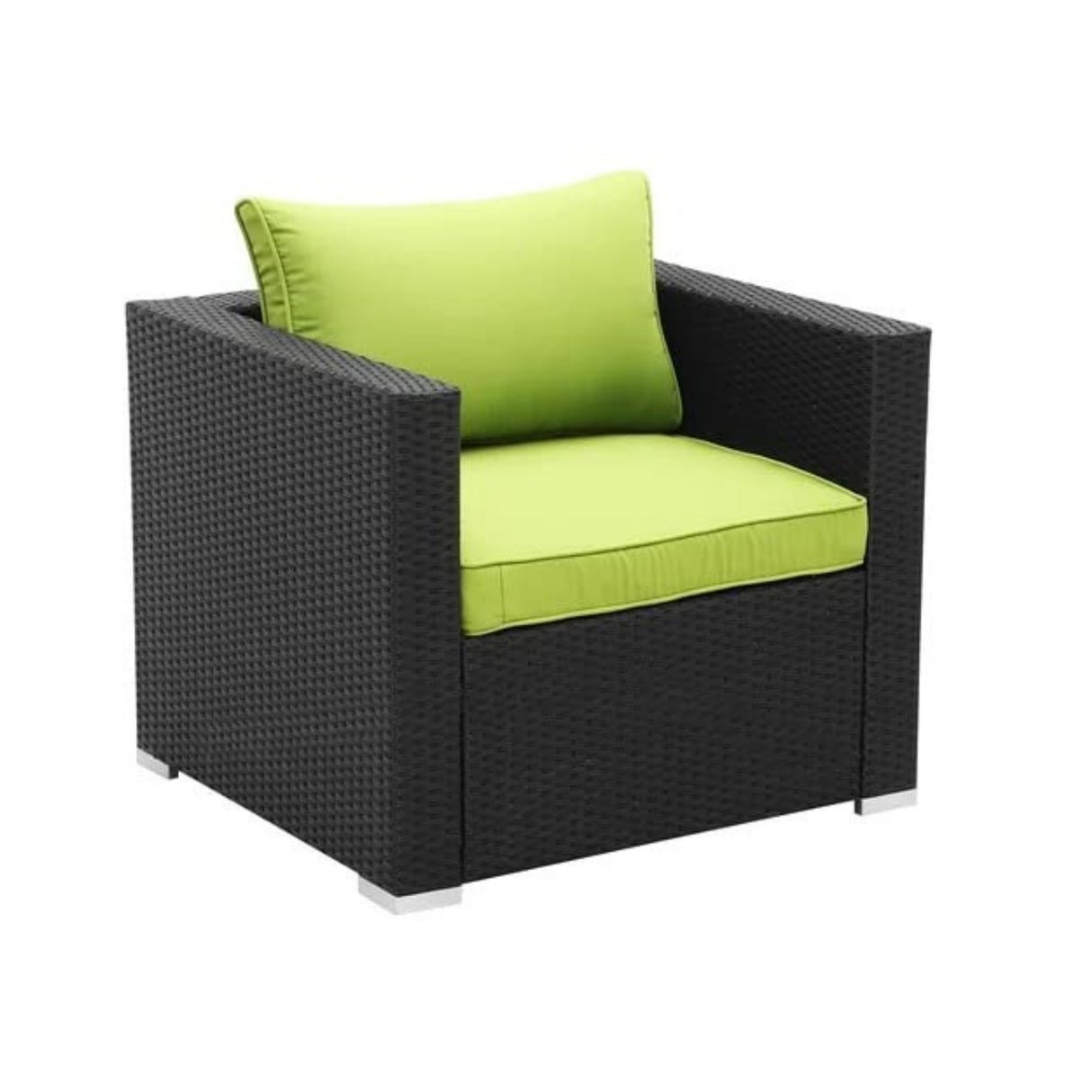 6-Piece Outdoor Conversation Set (Black/Green)