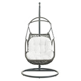 Outdoor Rattan Wicker Hanging Swing Chair with Cushion