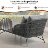 Outdoor Rope Patio Single Seater Daybed All Weather Furniture