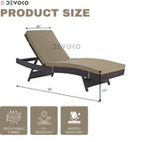 Outdoor Rattan Wicker Chaise Lounger For Poolside