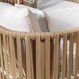 All-Weather Rope 4- Seater Sofa Set With Glass Top Table