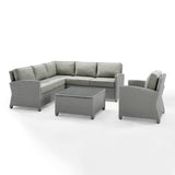 L-Shape Outdoor Wicker Sofa Set