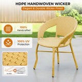 Outdoor Rattan Wicker 5-Piece Patio Furniture Set (Beige)