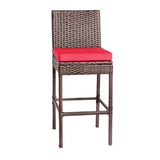 All-Weather Rattan Wicker Bar Set with High-Top Outdoor Table & Chairs