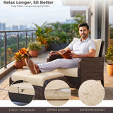 Outdoor 4 Piece Patio Wicker Furniture Set