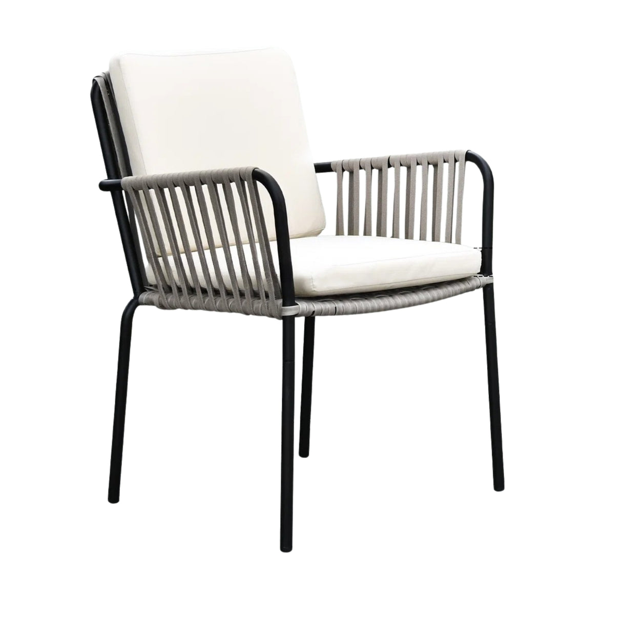 2-Piece Outdoor Rope Patio Dining Chairs